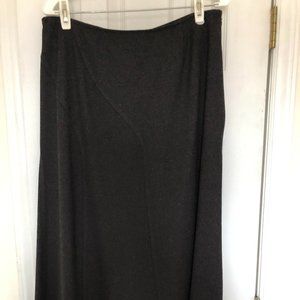 Worthington stretch below knee length dark gray skirt, size 14
